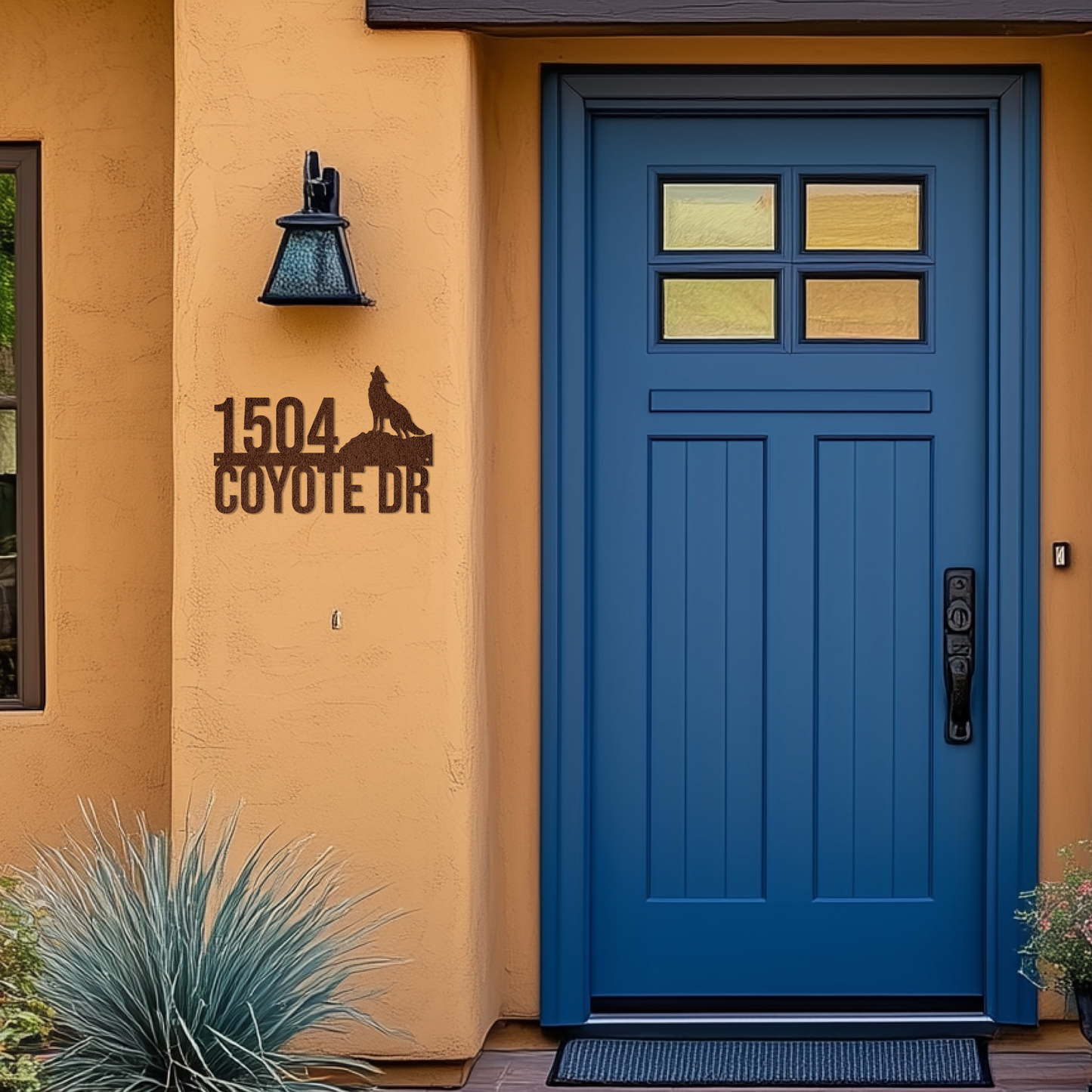 Coyote Address Metal Sign