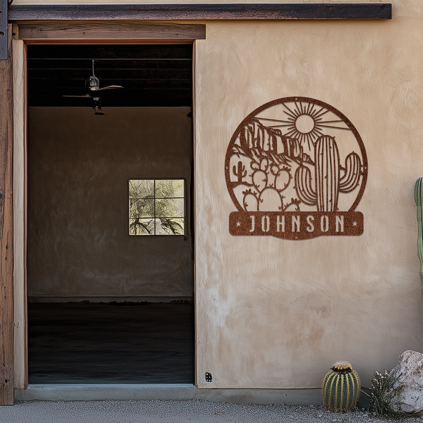 Desert Cliffs Custom Name Sign