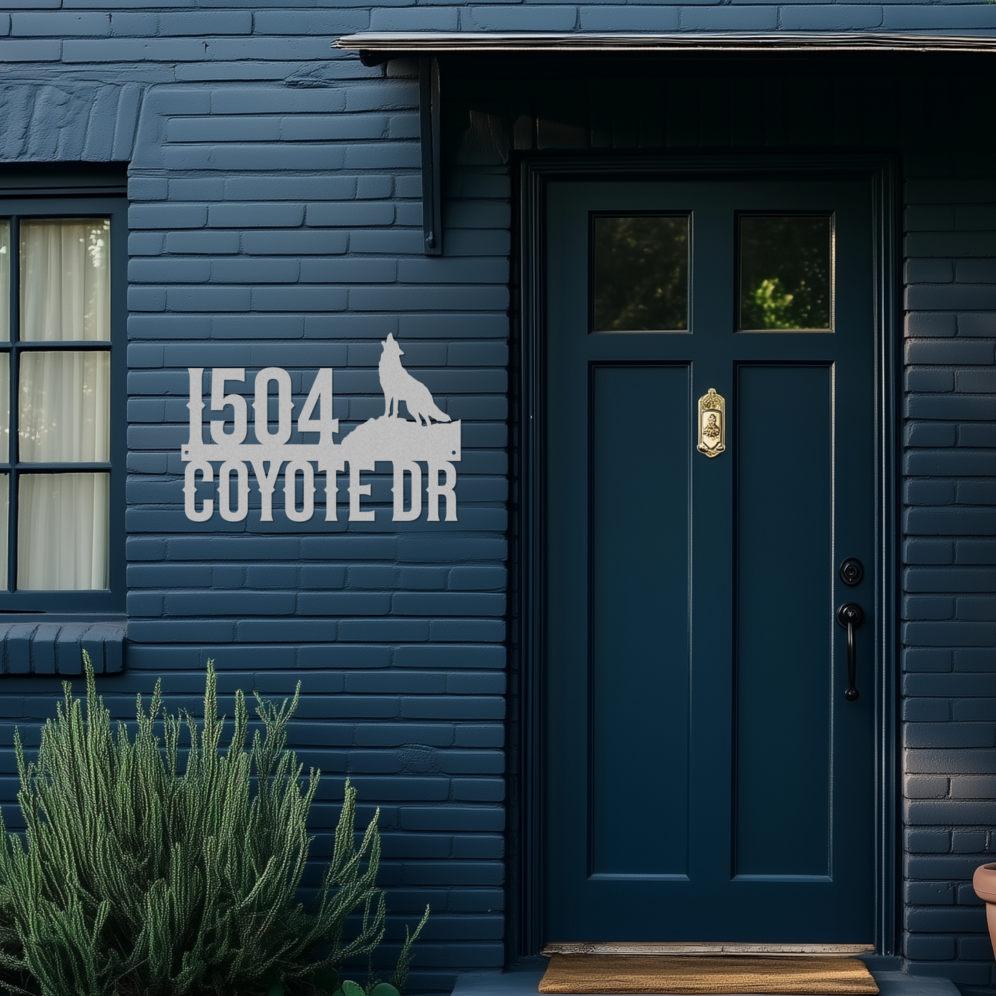 Coyote Address Metal Sign