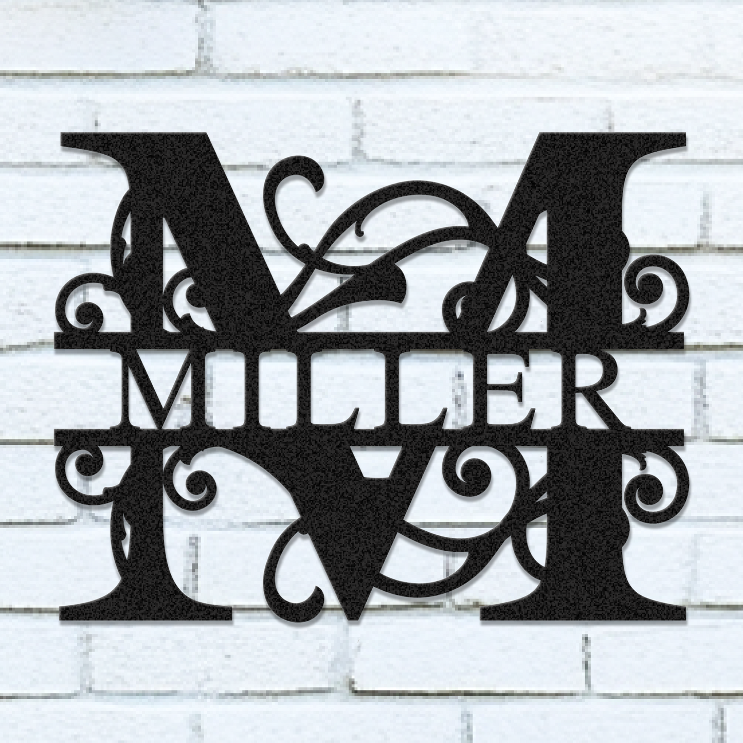 Custom Name Monogram Metal Sign