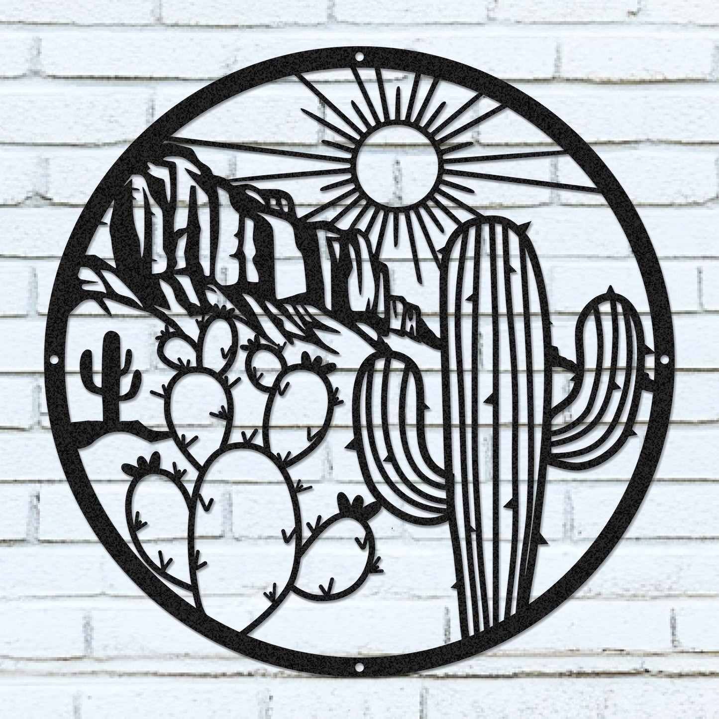 Desert Cliffs Metal Sign