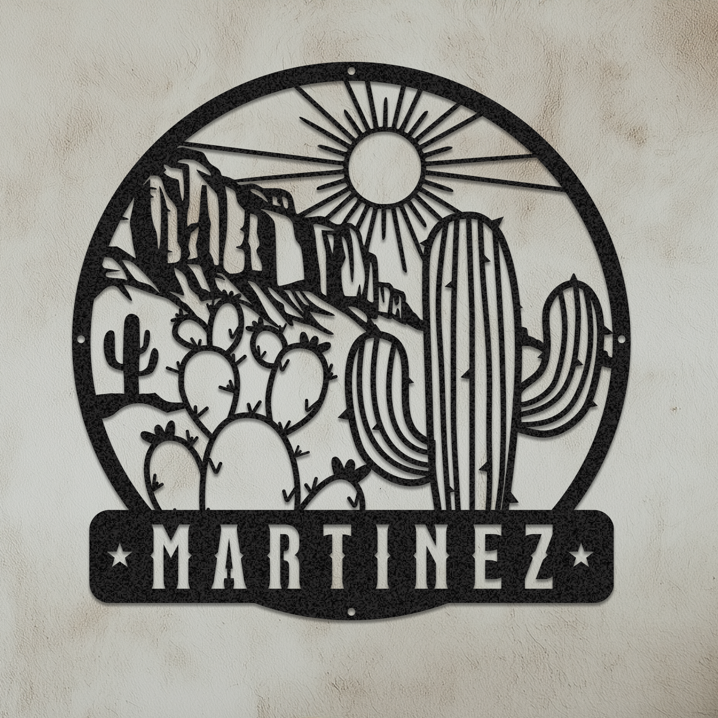 Desert Cliffs Custom Name Sign