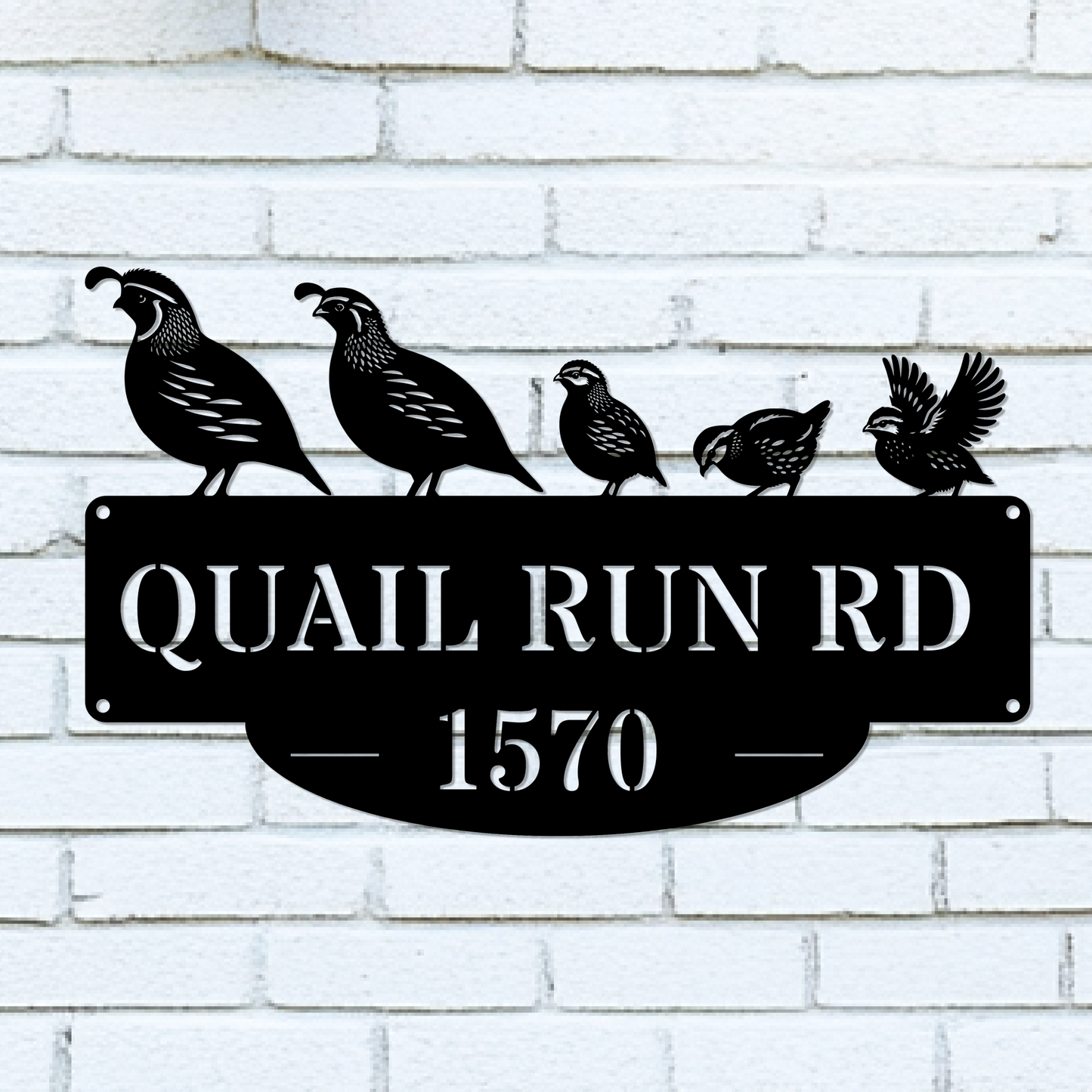 Desert Quail Address Sign
