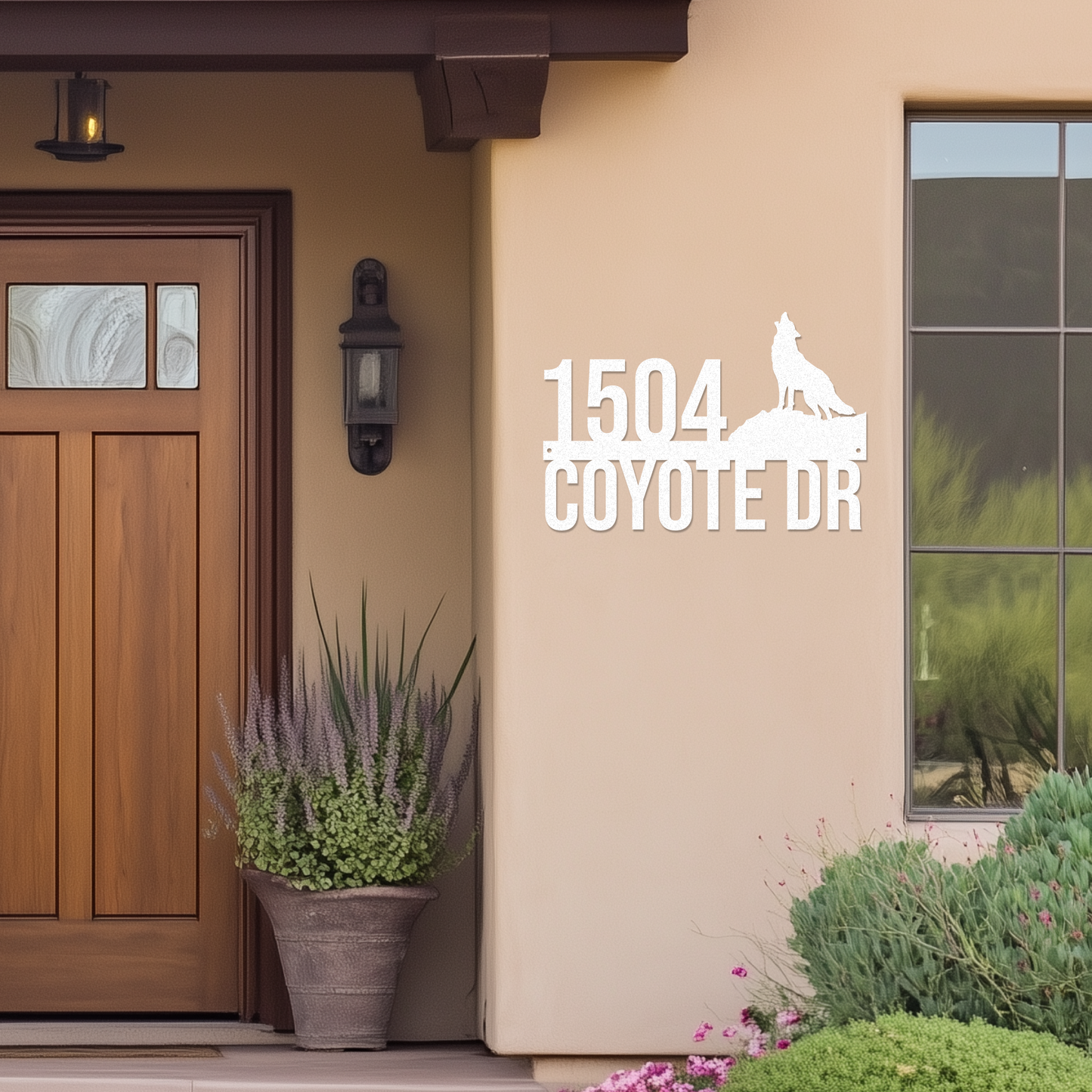 Coyote Address Metal Sign