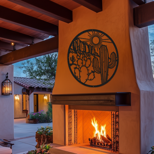 Desert Cliffs Metal Sign