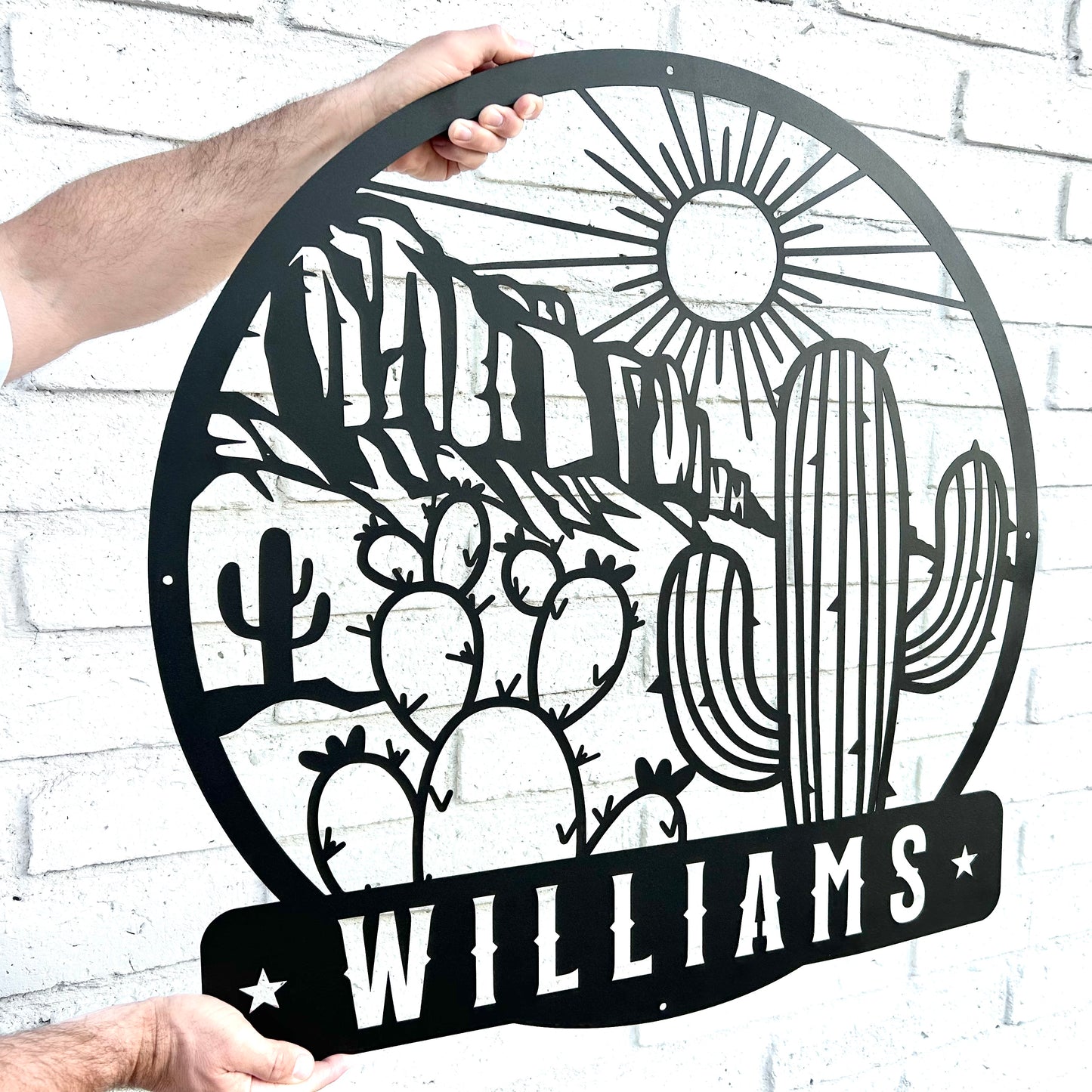 Desert Cliffs Custom Name Sign