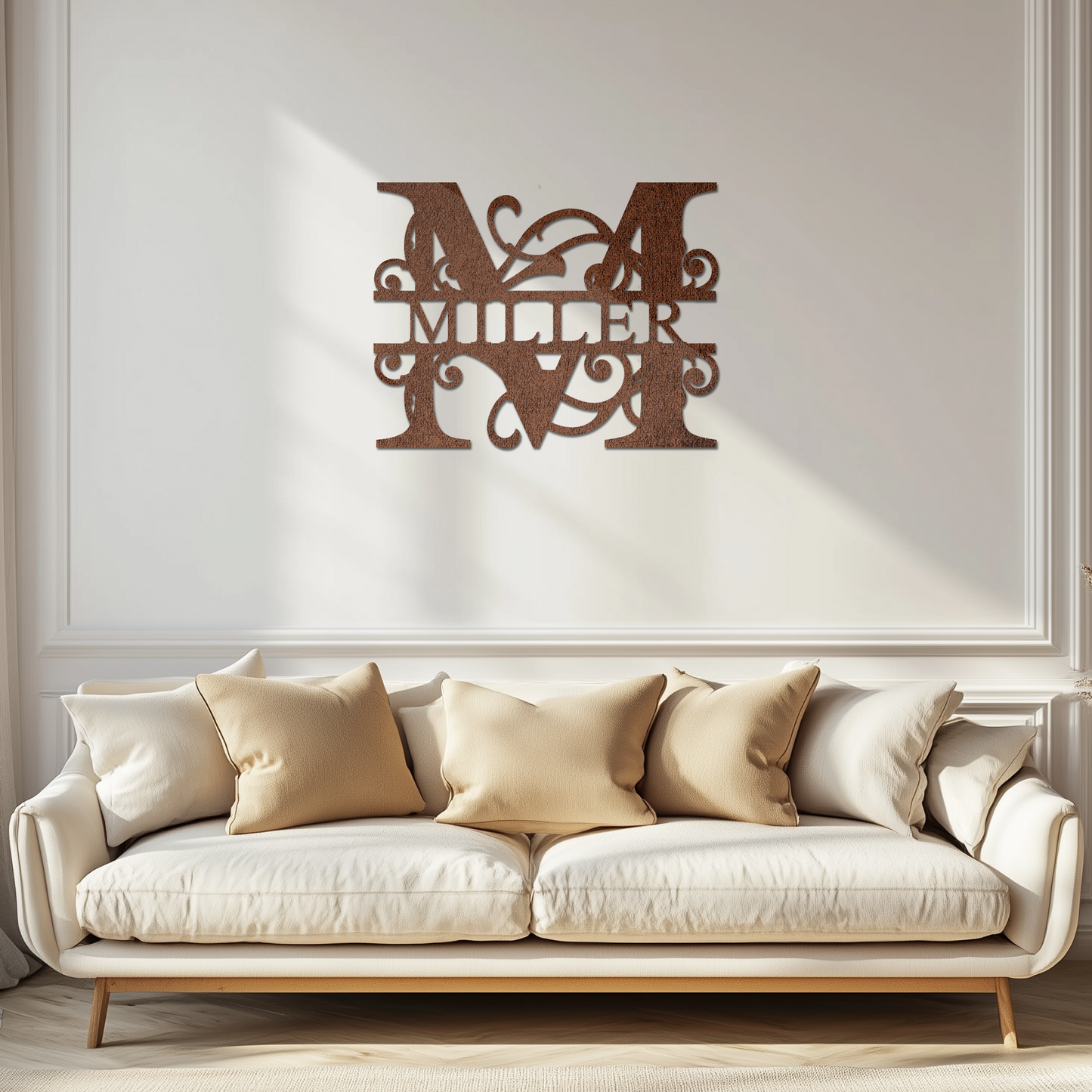 Custom Name Monogram Metal Sign
