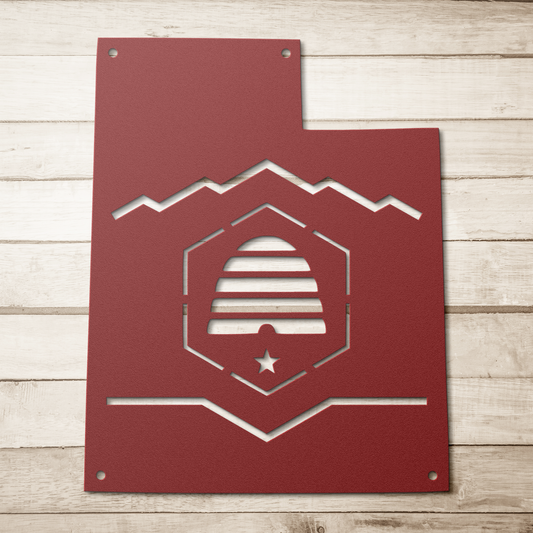Utah_State_Flag_Sign_Red_Simple_Wood_BKGD_Mockup.png