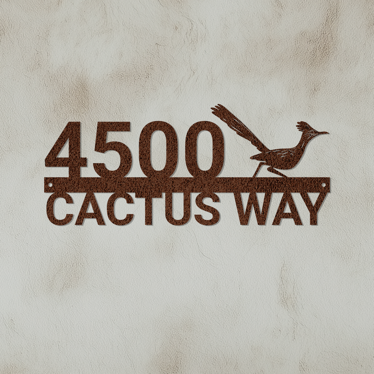 Roadrunner Address Metal Sign
