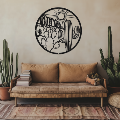 Desert Cliffs Metal Sign