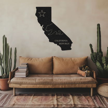 California Flag/State Shape Sign