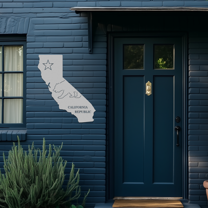 California Flag/State Shape Sign