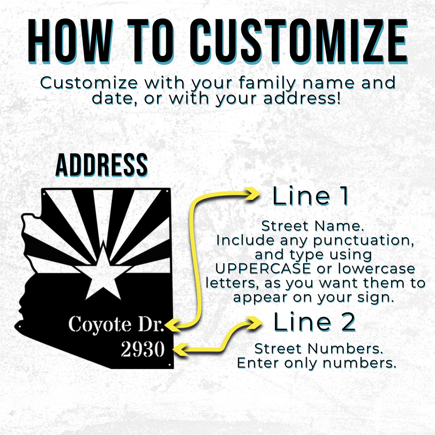 Arizona Custom Address Sign