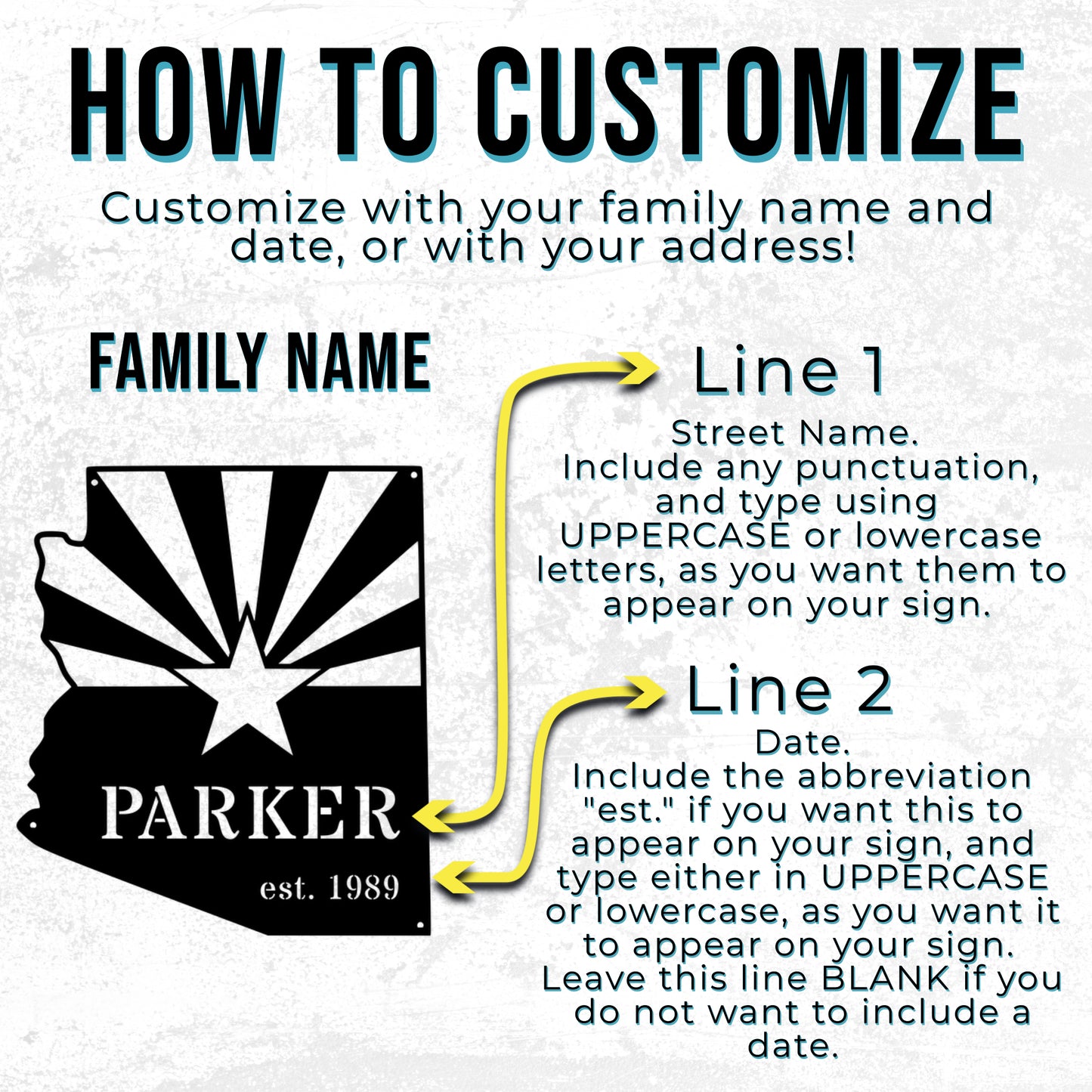 Arizona Custom Address Sign
