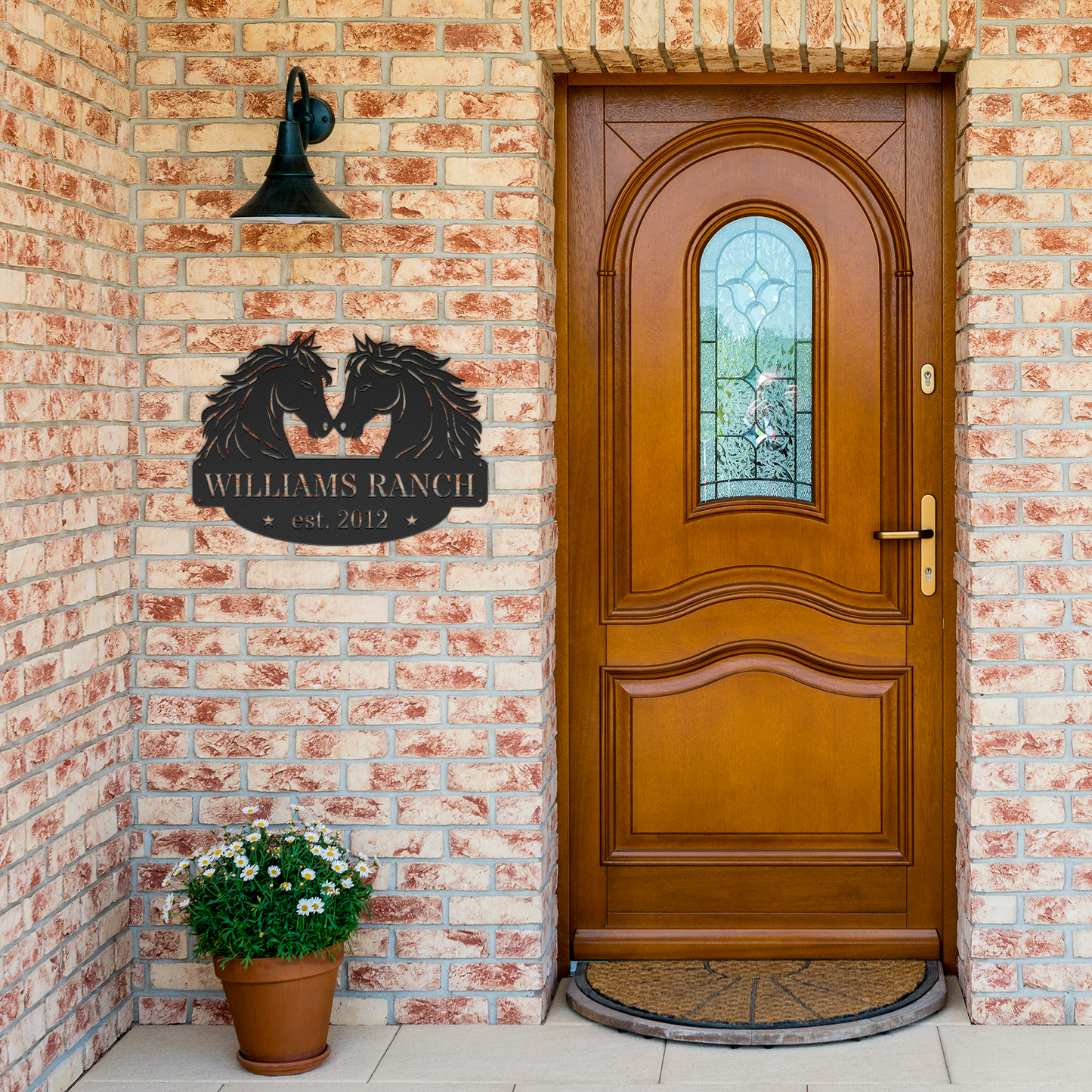 Two_Horses_Family_Sign_Black_Brick_Entrance_Mockup.png